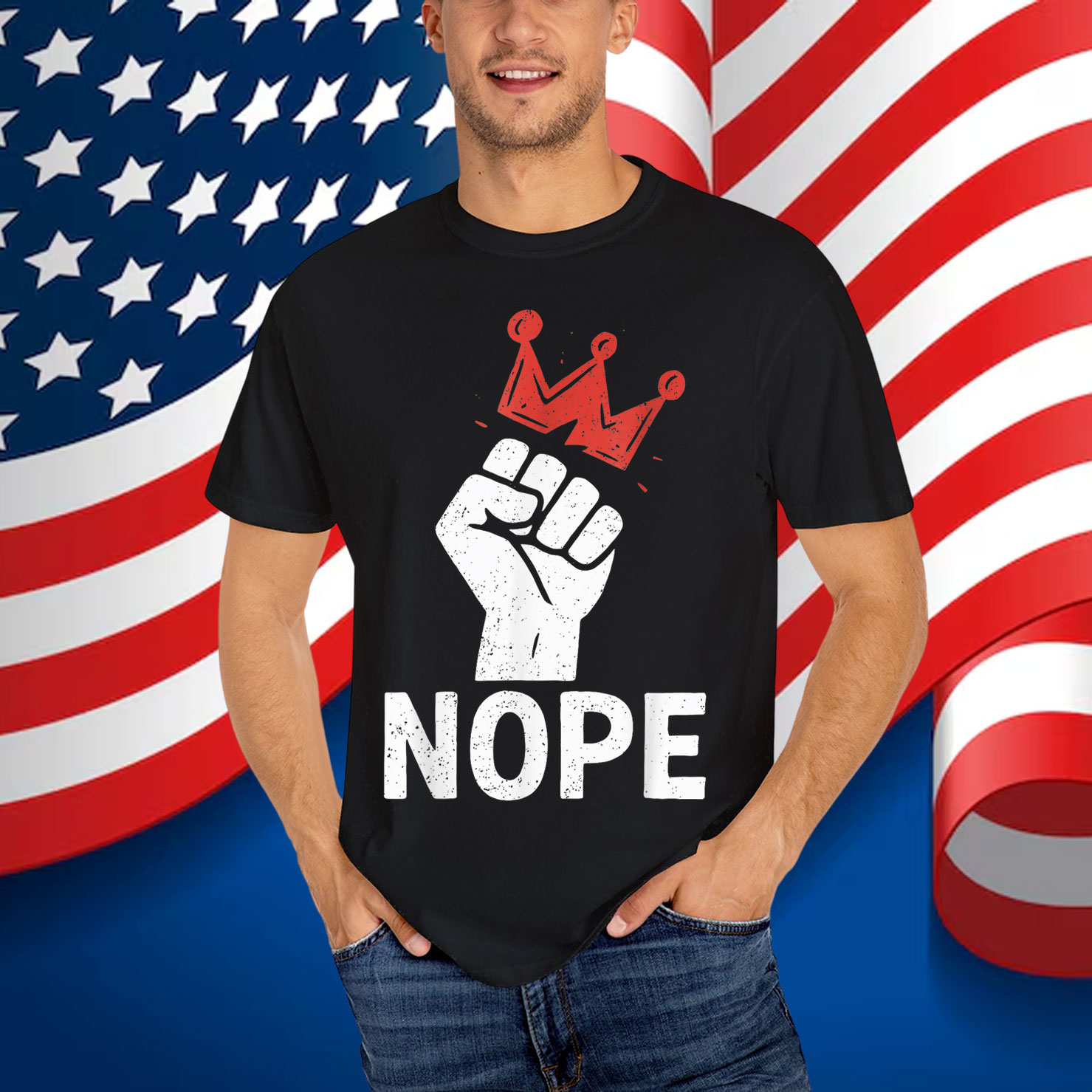 Nope Fist & Crown No Kings Shirt