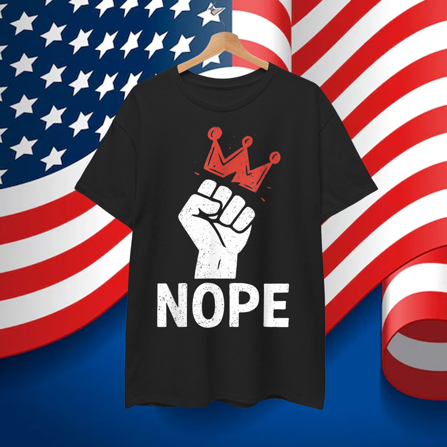 Nope Fist & Crown No Kings Shirt
