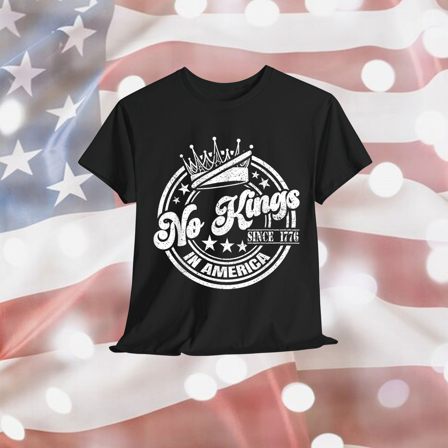 Patriotic No Kings in America 1776 Design Shirt