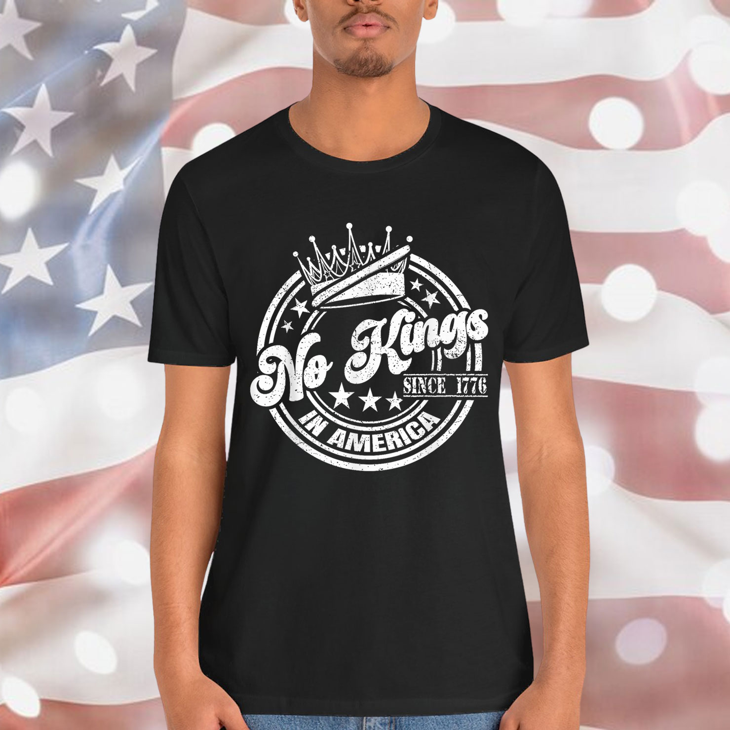 Patriotic No Kings in America 1776 Design Shirt