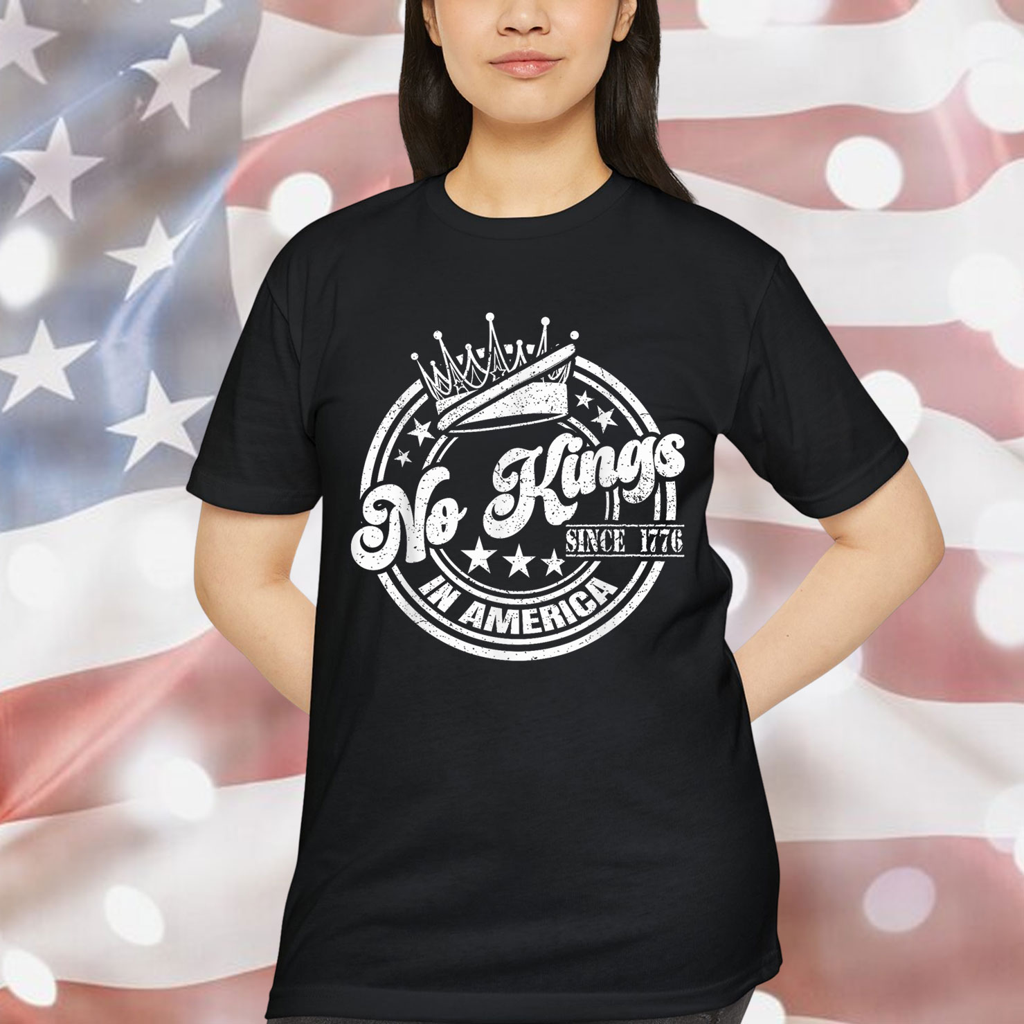 Patriotic No Kings in America 1776 Design Shirt