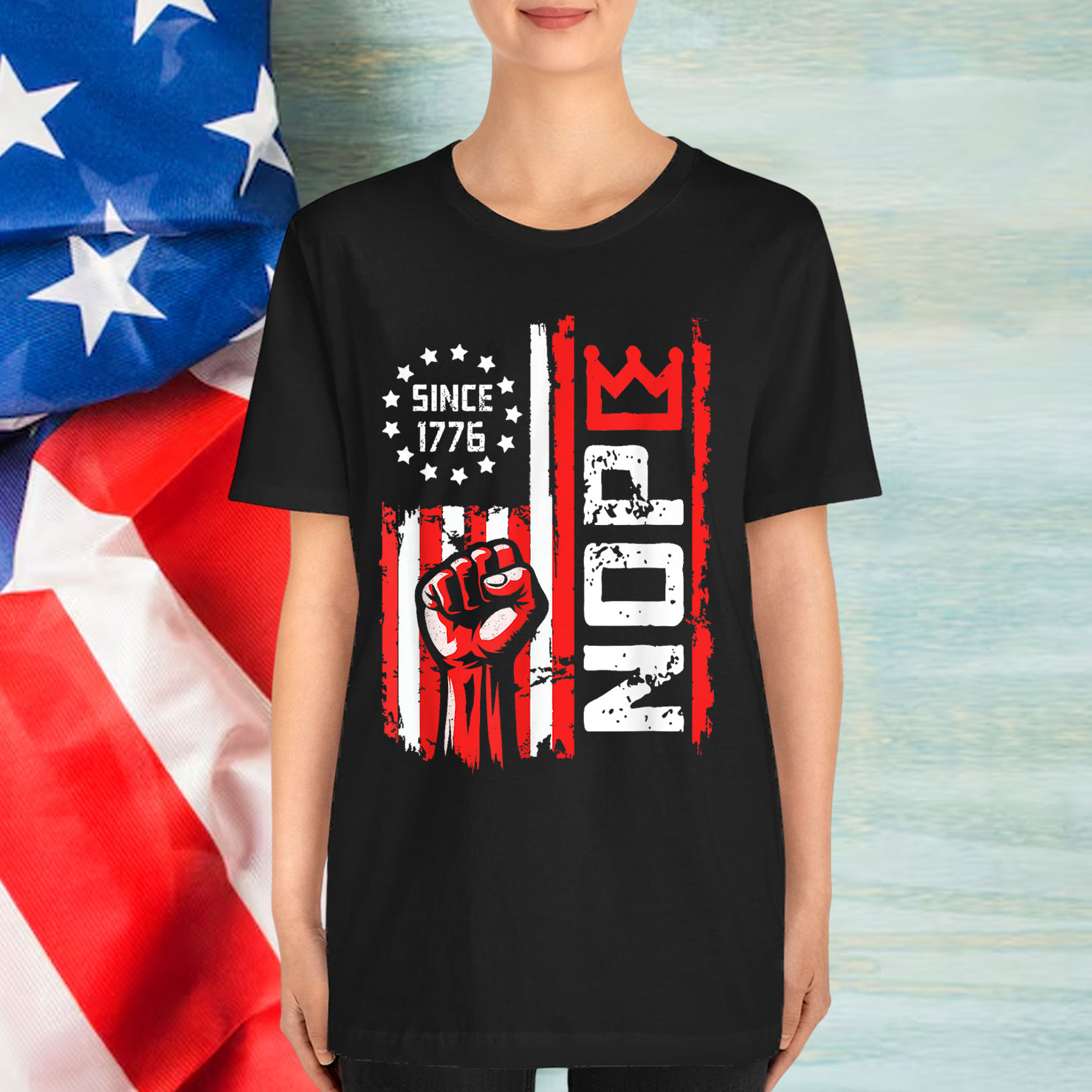 Patriotic Nope Raised Fist American Shirt