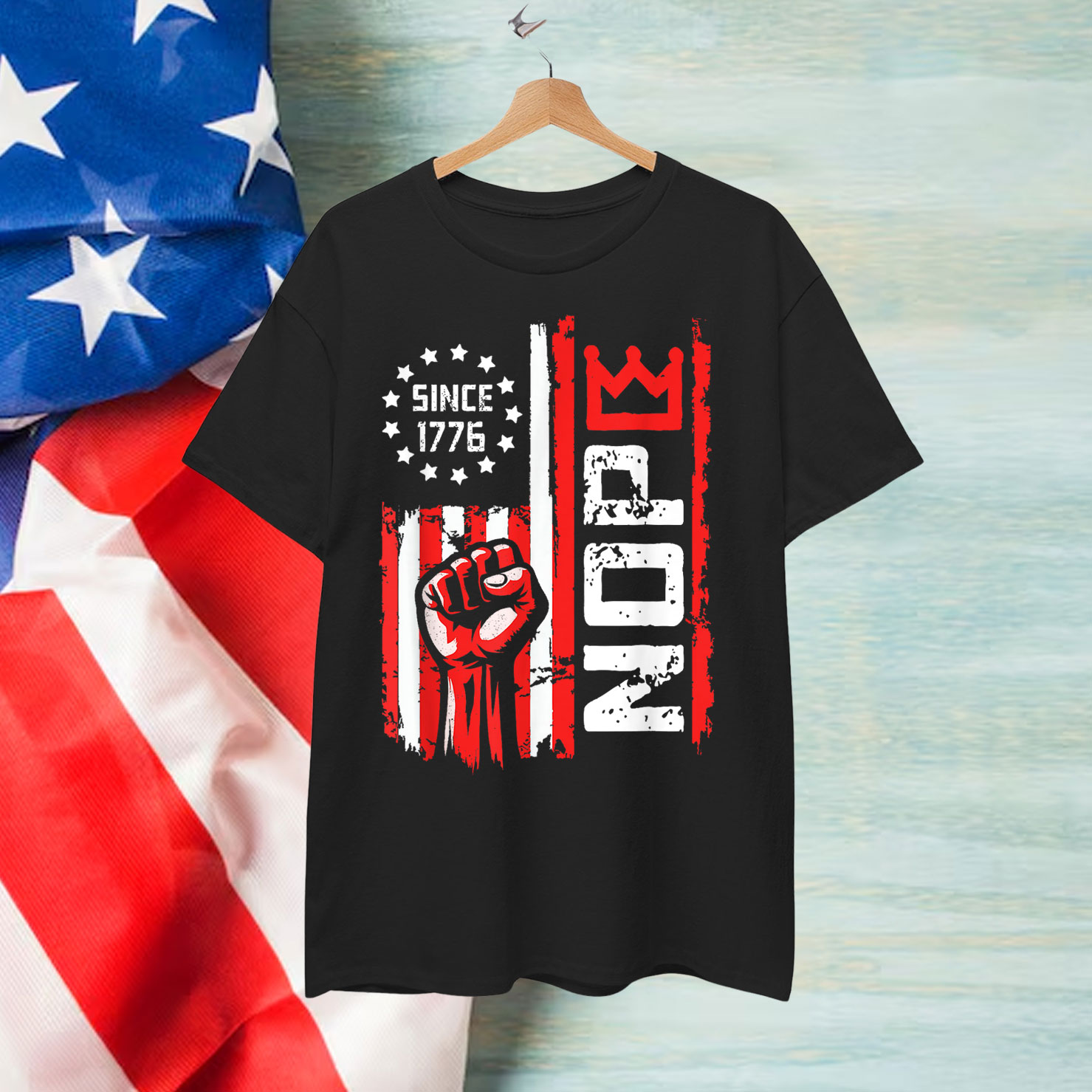 Patriotic Nope Raised Fist American Shirt