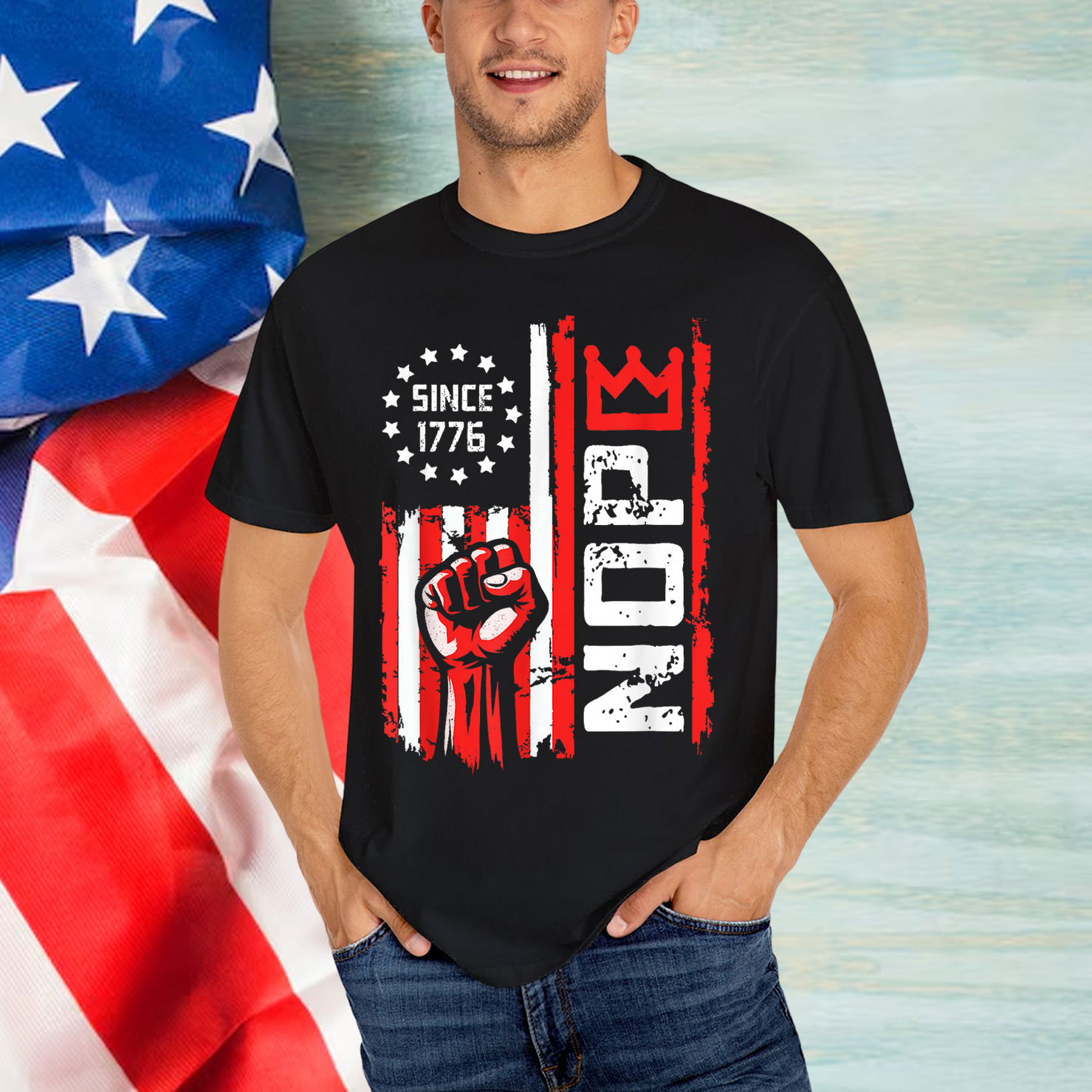 Patriotic Nope Raised Fist American Shirt