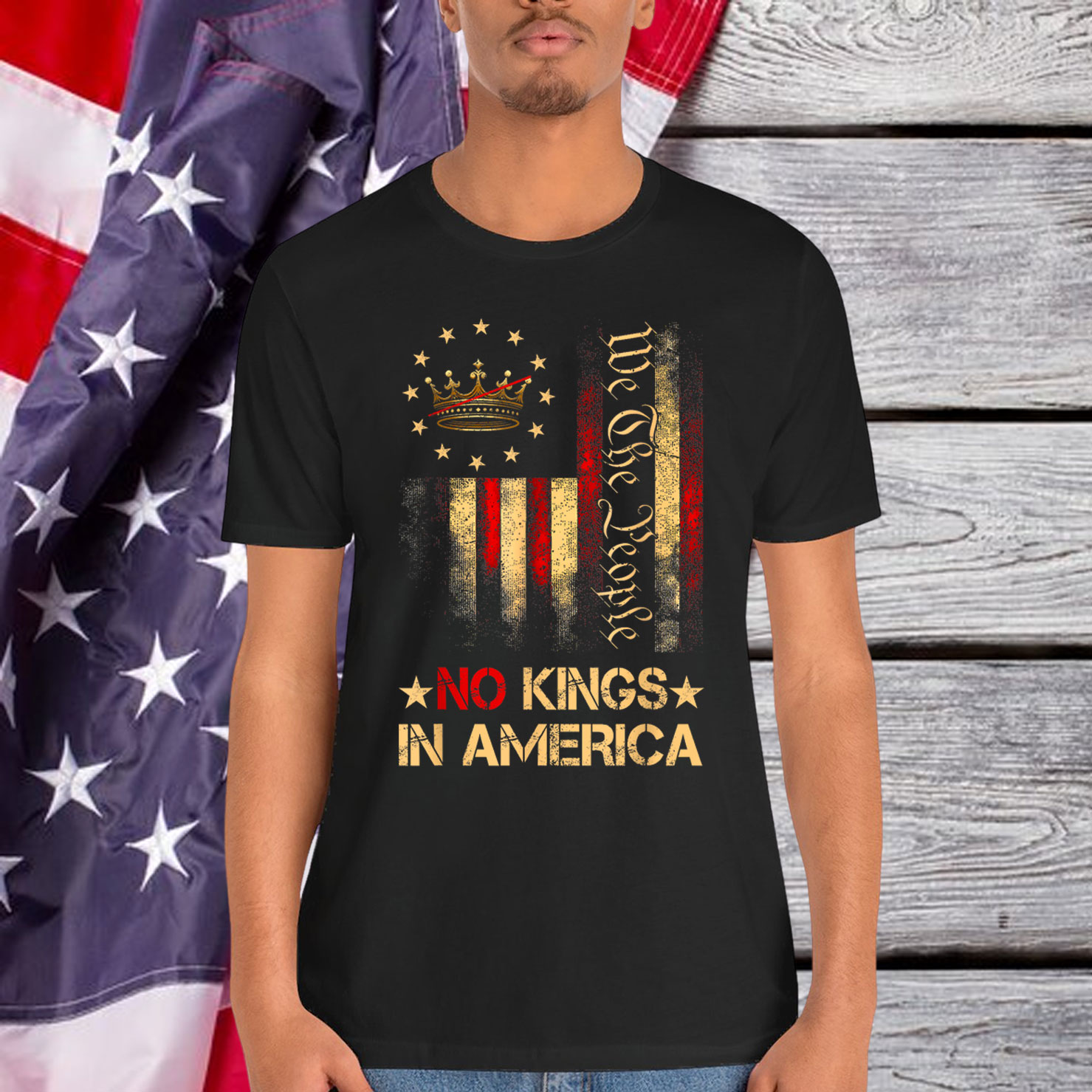 Patriotic Pro-Democracy Protest June 14 No Kings In America Shirt