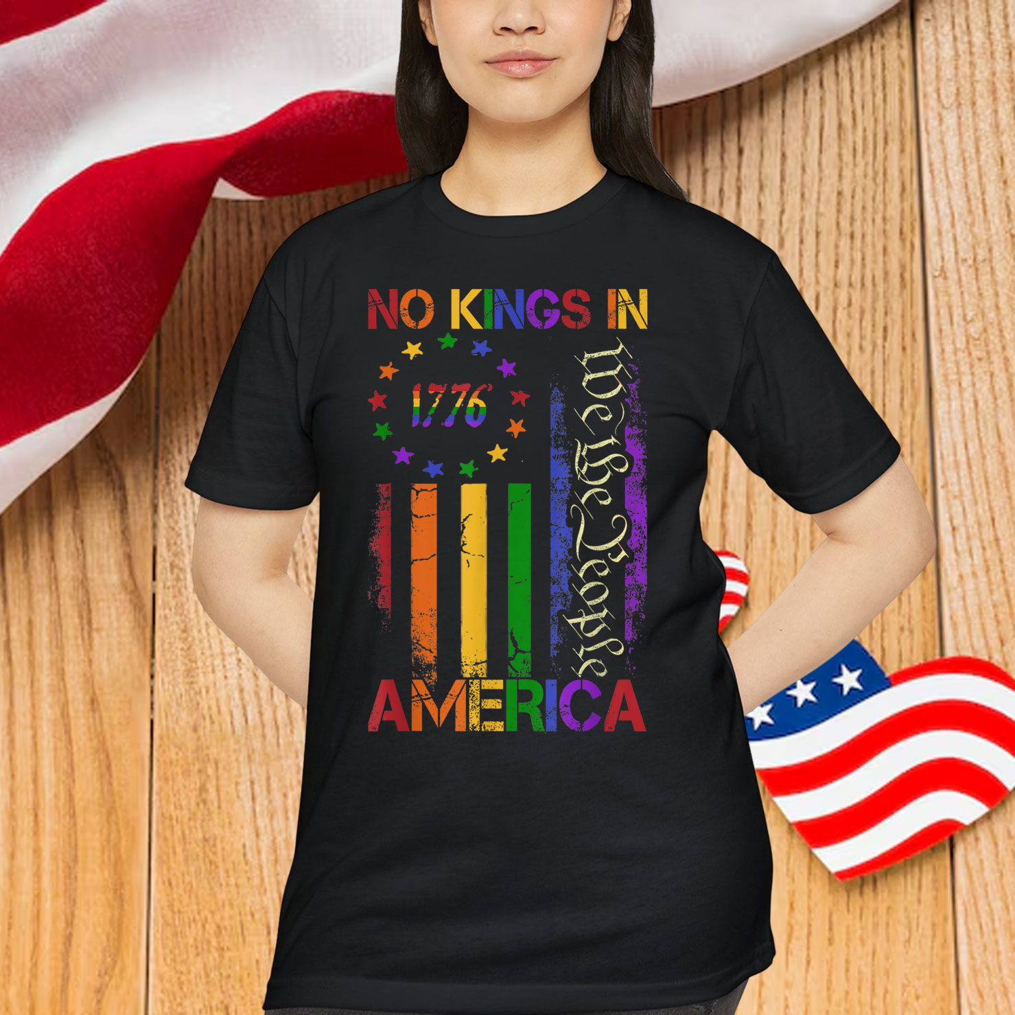 Patriotic Pro-Democracy Protest June 14 No Kings In America Shirt
