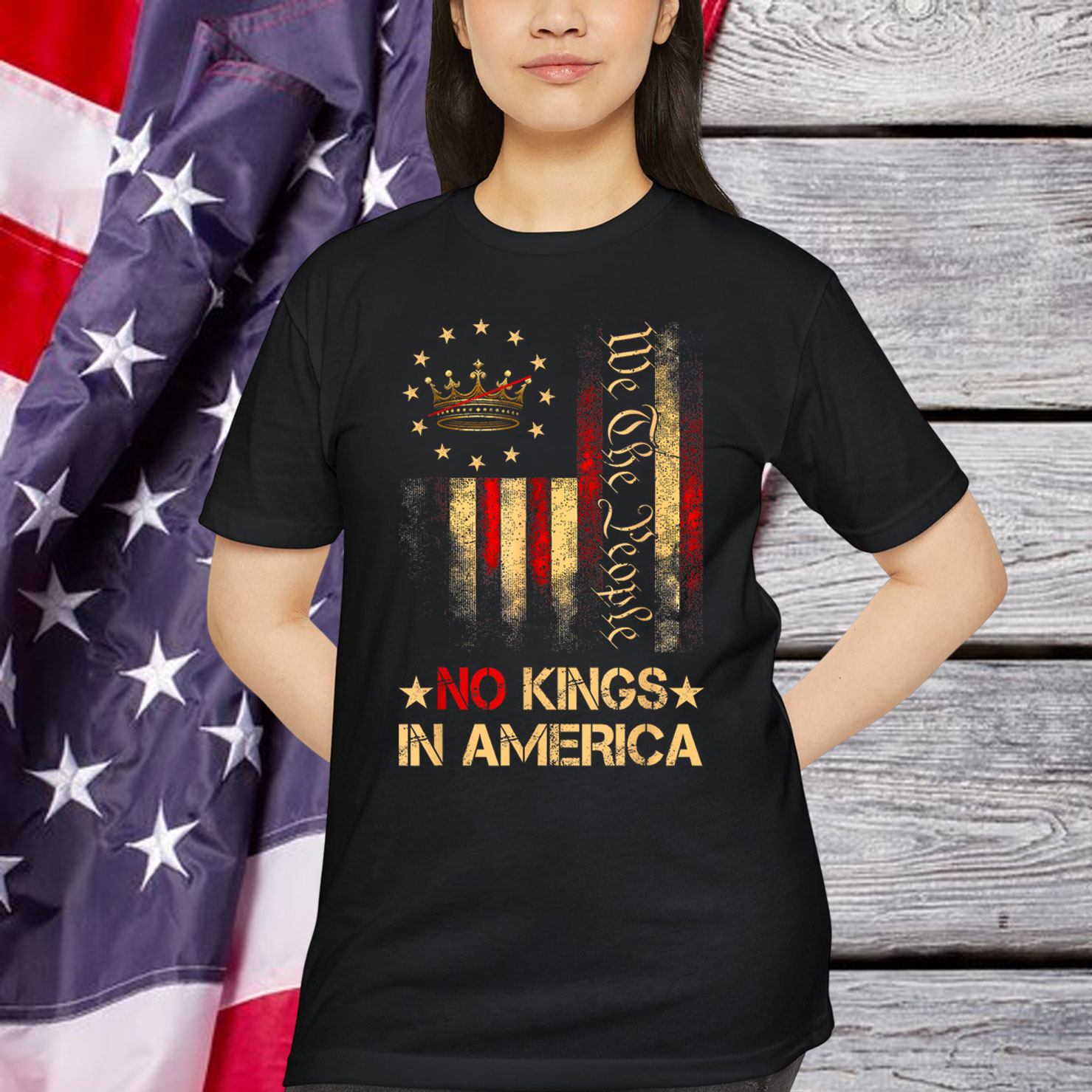 Patriotic Pro-Democracy Protest June 14 No Kings In America Shirt
