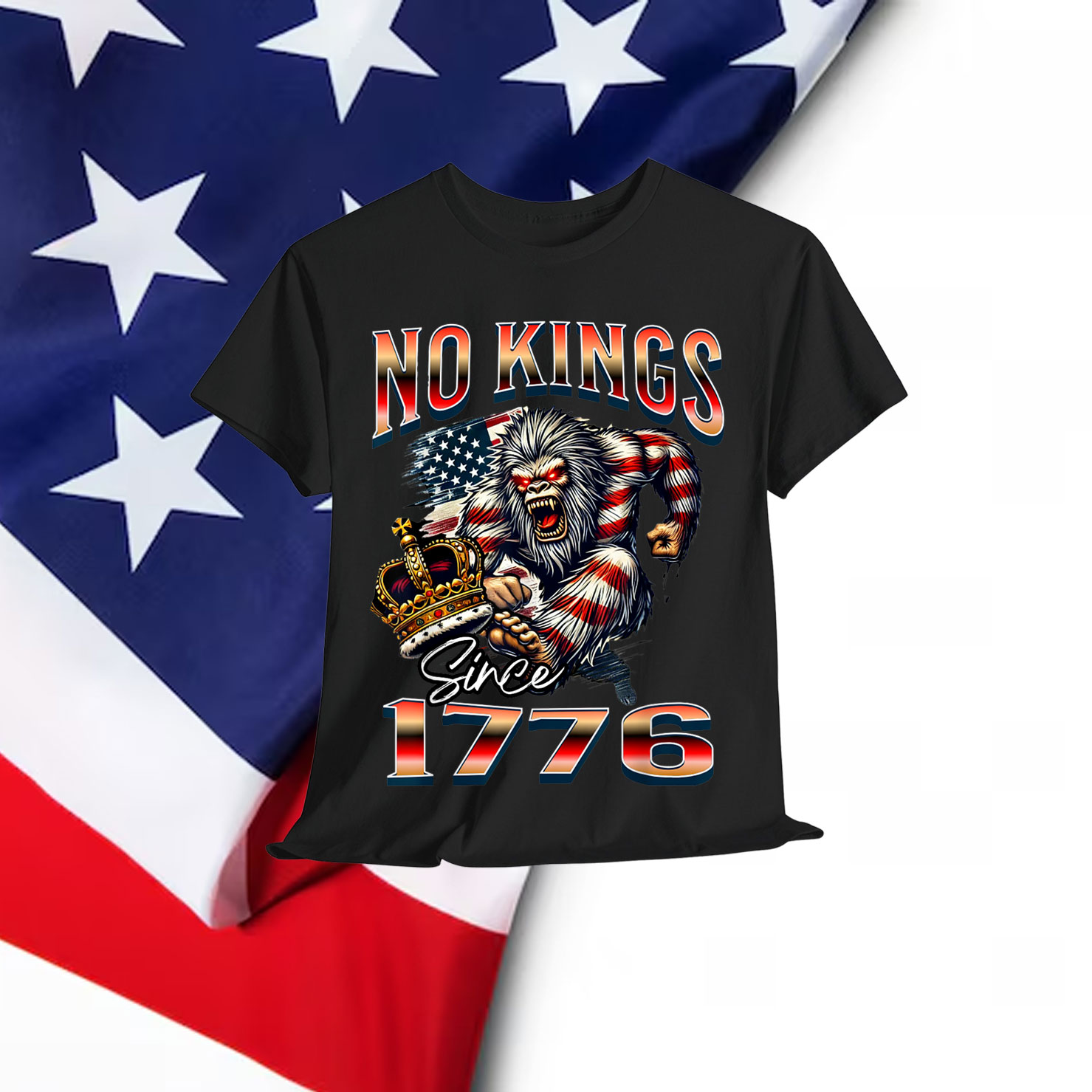 Patriotic Pro-Democracy Protest Funny Bigfoot Shirt