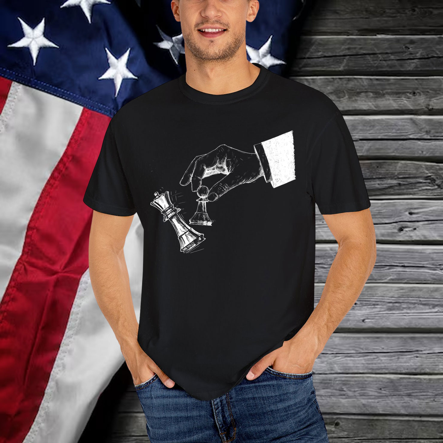 Protest Chess Pawn Knocks Down King Shirt