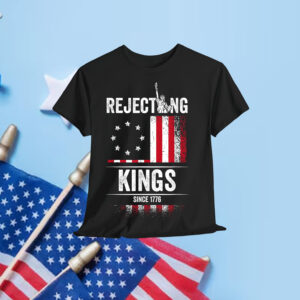 Rejecting Kings 1776 Patriotic USA Flag Vintage T-Shirt