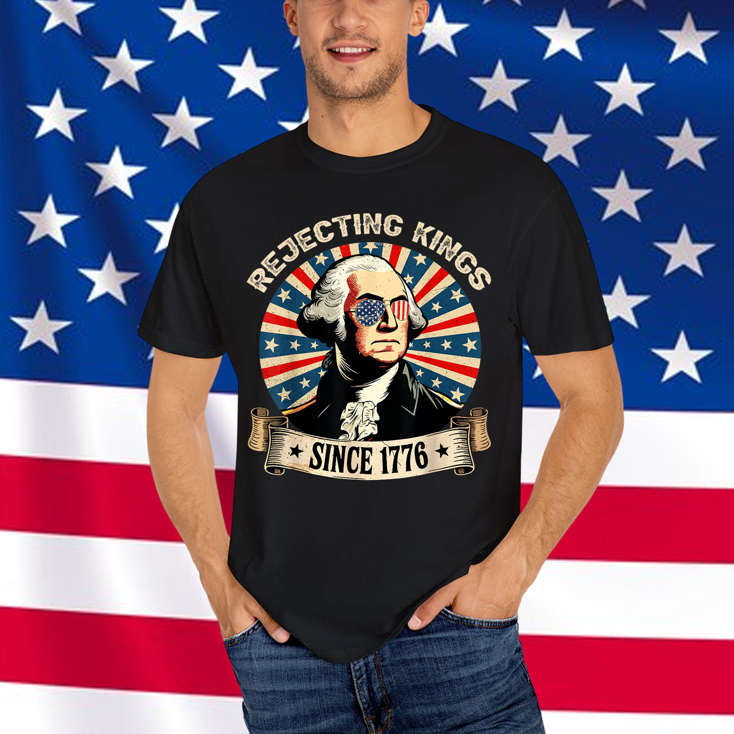 Rejecting Kings Since 1776 4th of July Outfit Shirt
