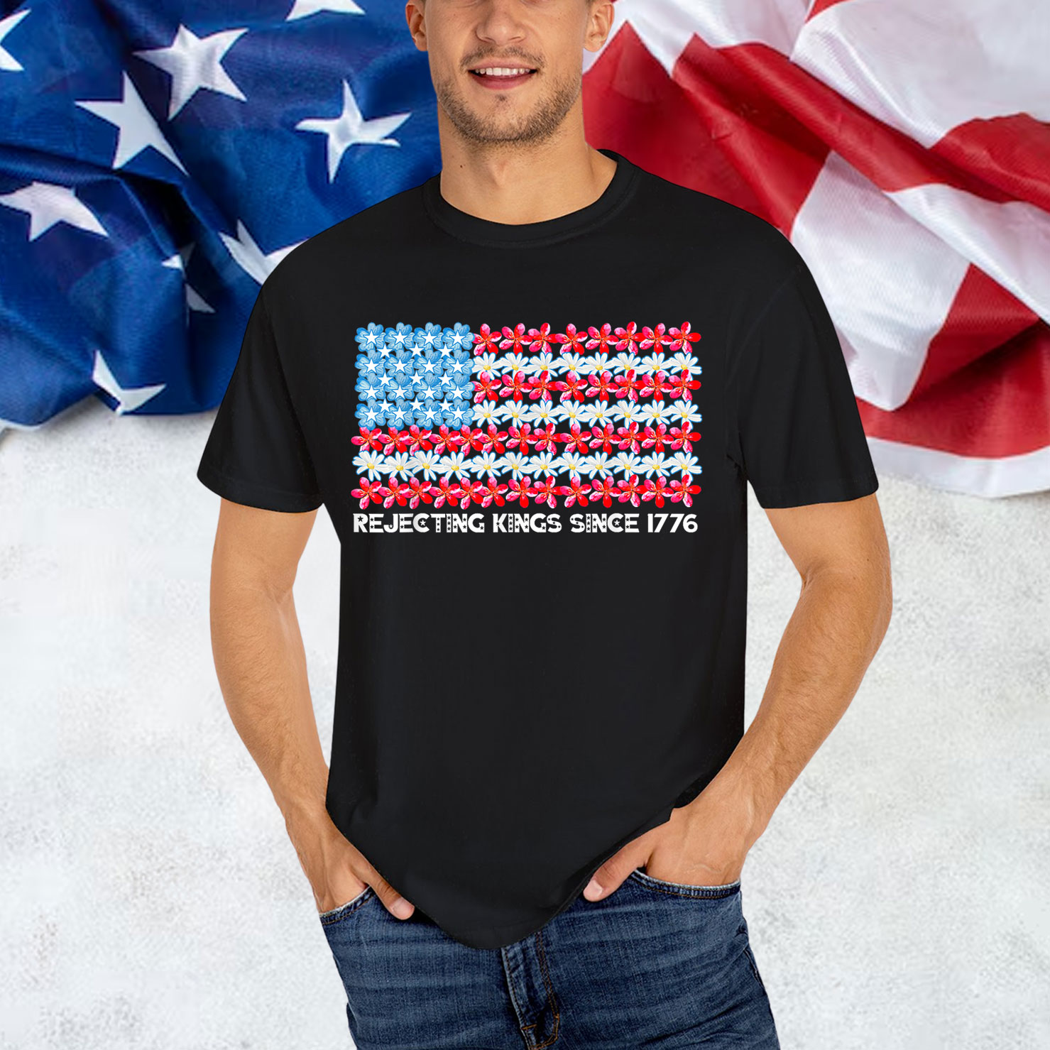 Rejecting Kings 1776 Vintage Flower Shirt