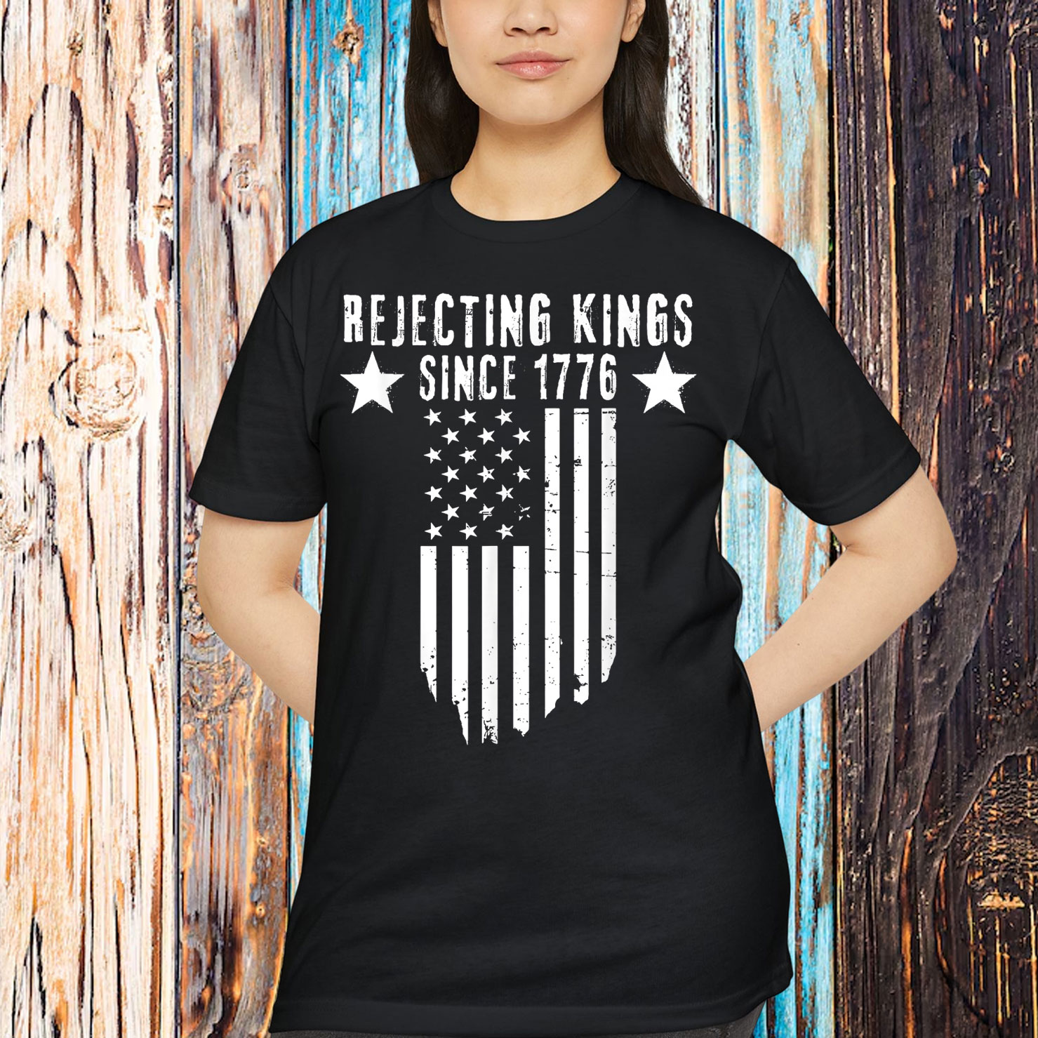 Rejecting Since 1776 No Kings America T-Shirt