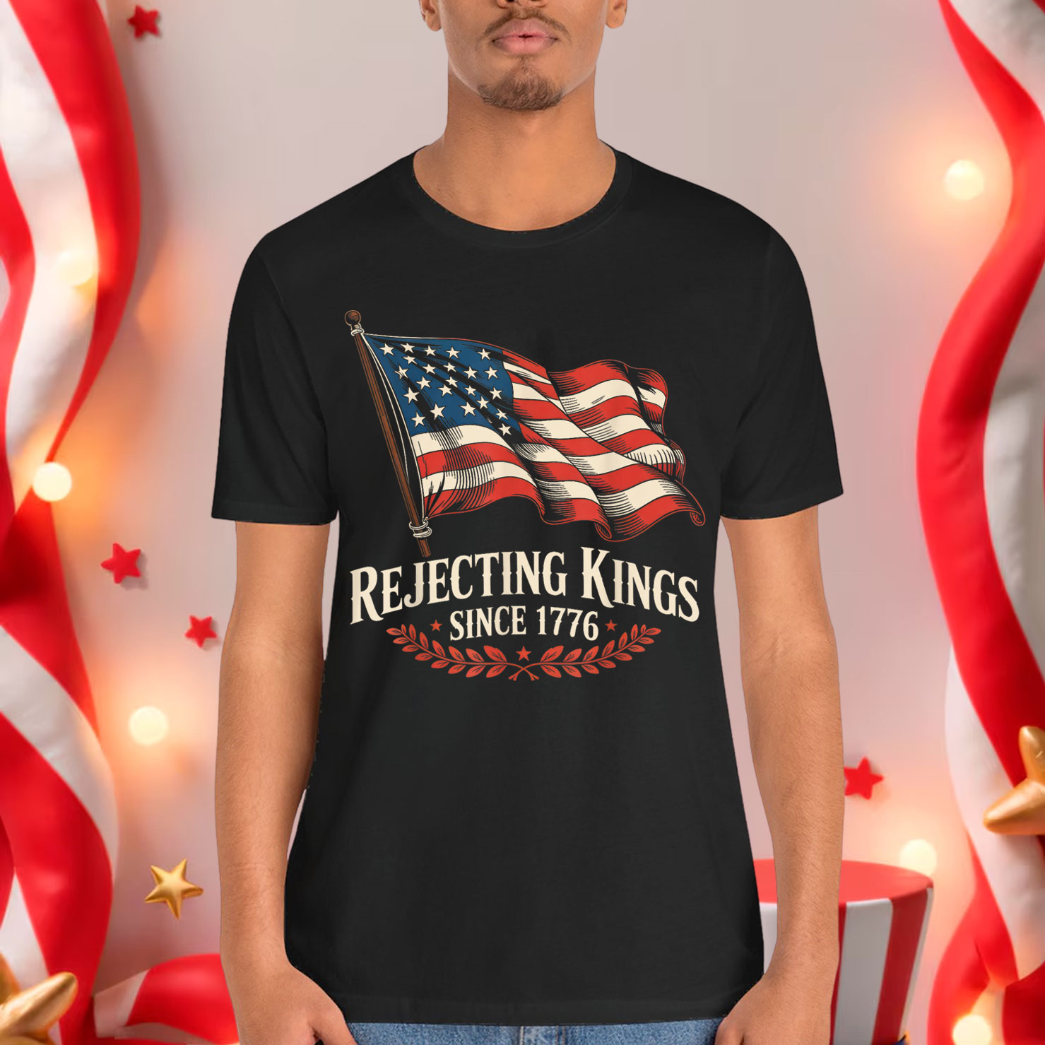 Rejecting Kings Since 1776 Patriotic USA Shirt