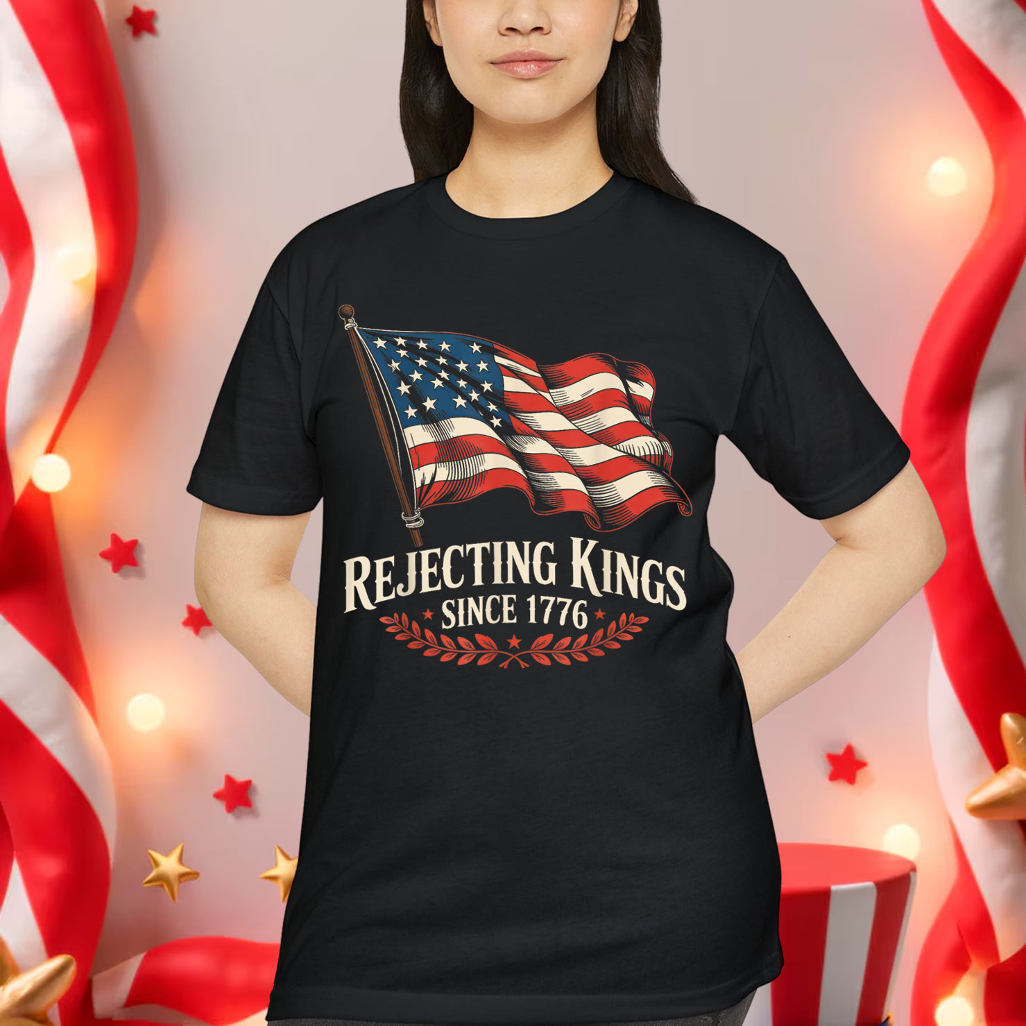 Rejecting Kings Since 1776 Patriotic USA Shirt