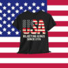 Rejecting Kings Since 1776 Patriotic USA Flag 4th Of July T-Shirt