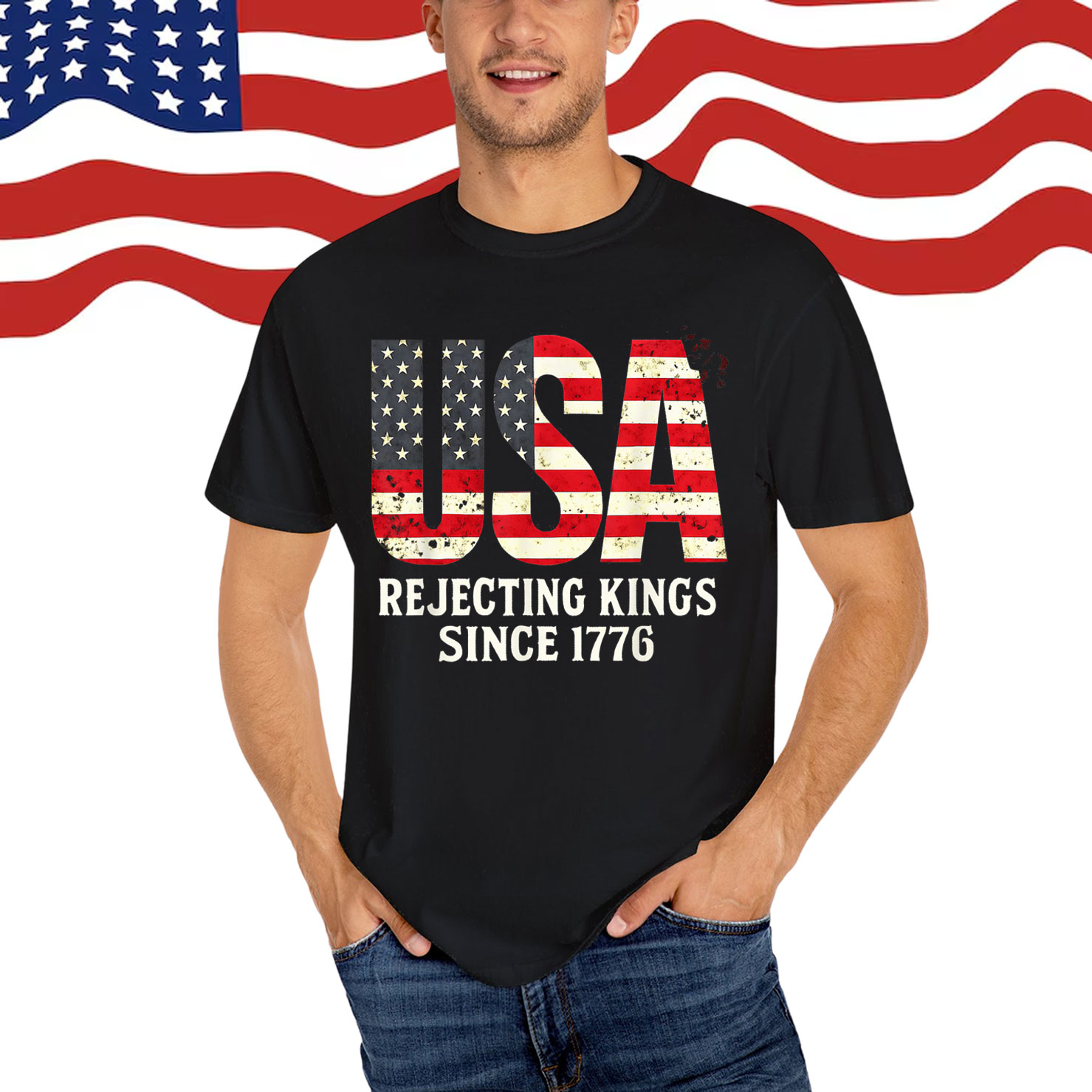 Rejecting Kings 1776 Patriotic 4th Of July Shirt