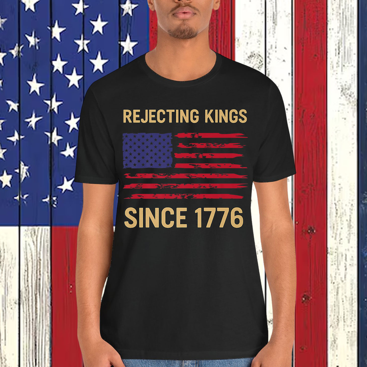 Rejecting Kings Since 1776 USA Vintage Shirt