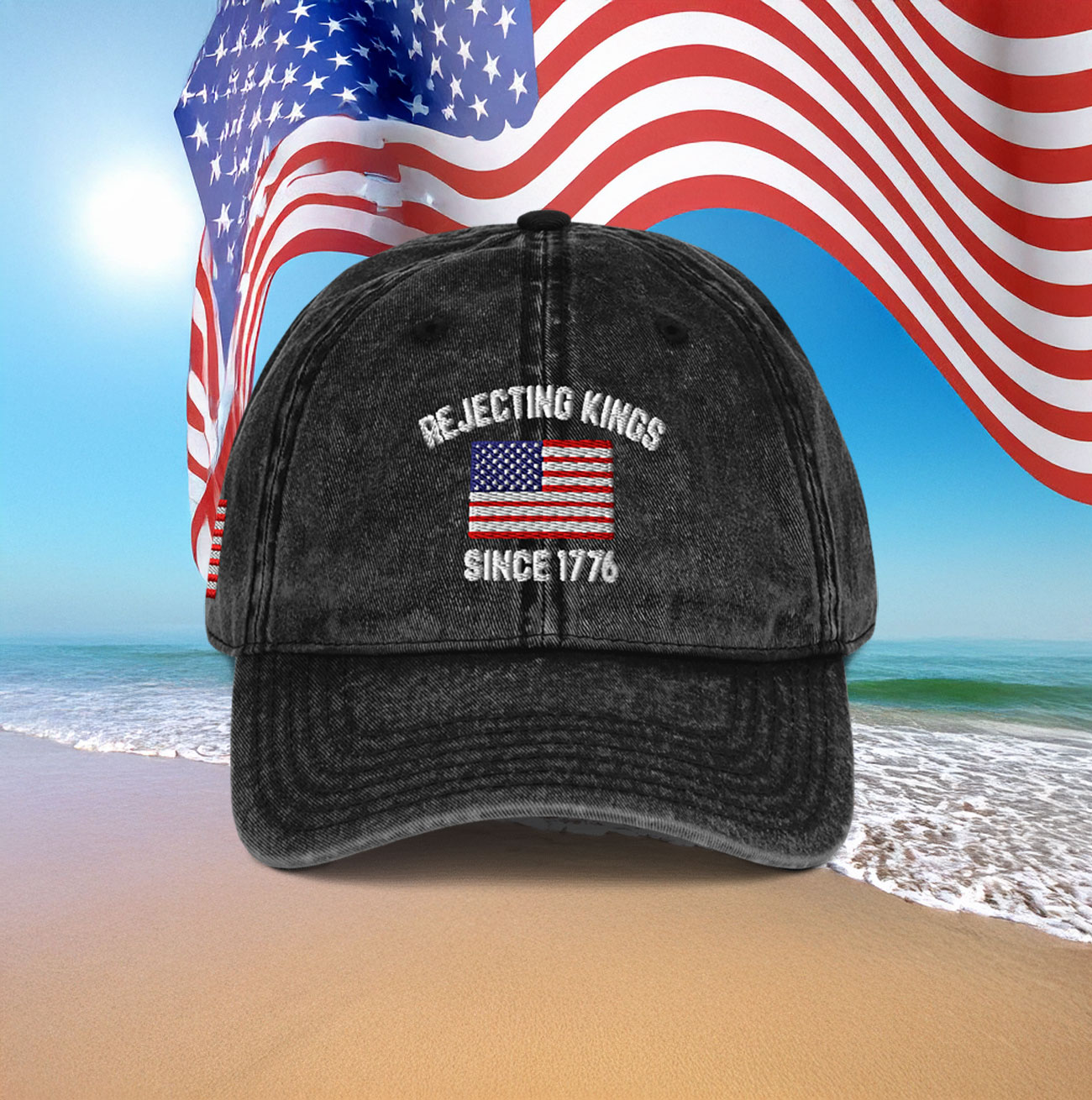 Rejecting Kings Since 1776 Vintage Cap