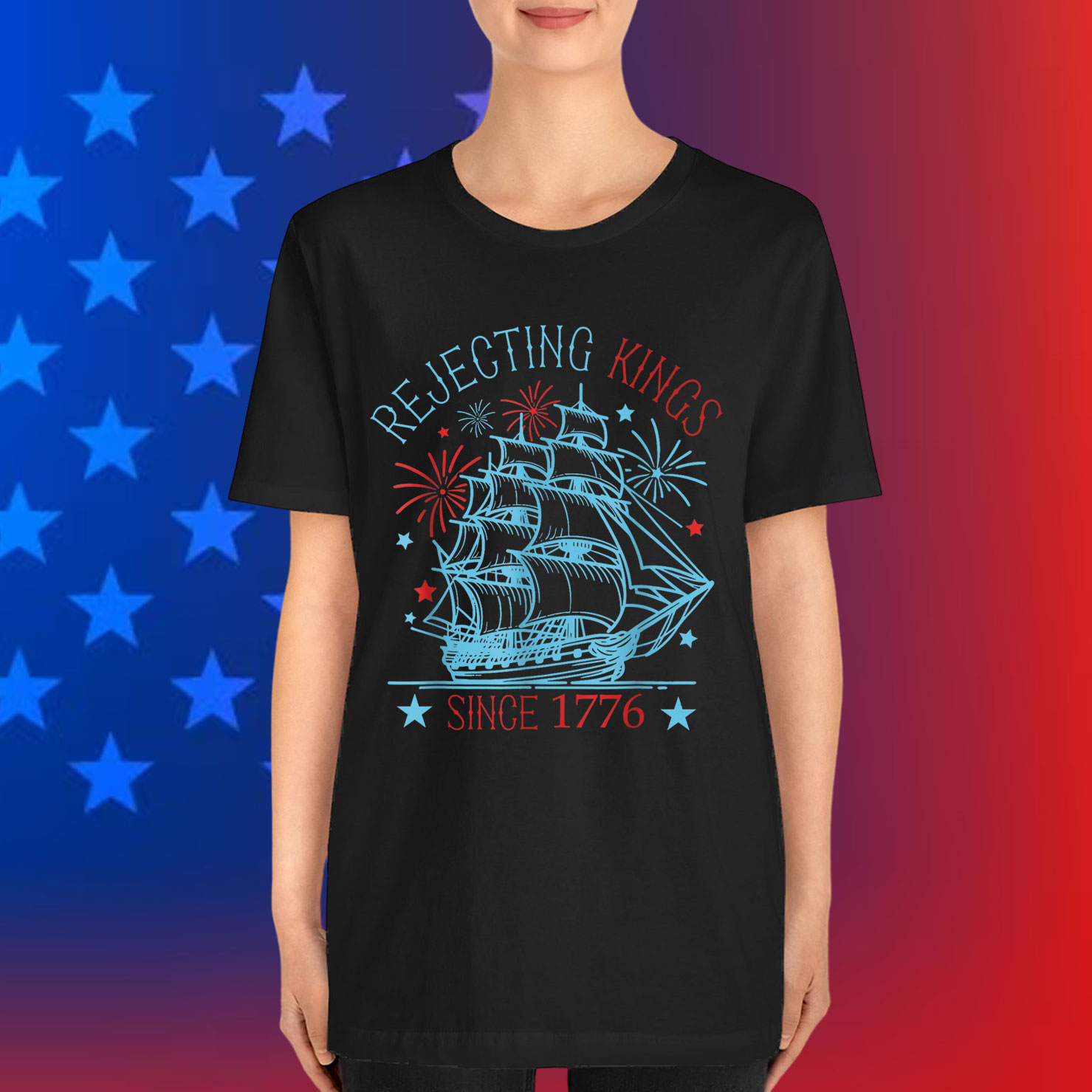 Rejecting Kings Since 1776 Vintage Patriotic Shirt