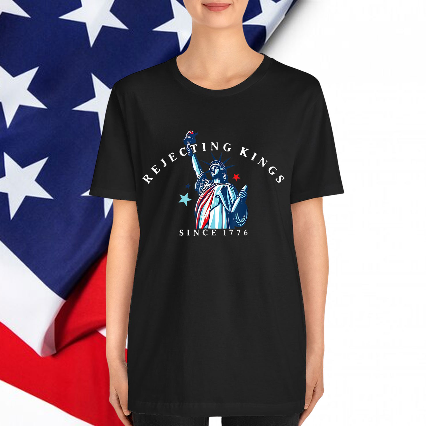 Rejecting Kings Statue Of Liberty 1776 Shirt