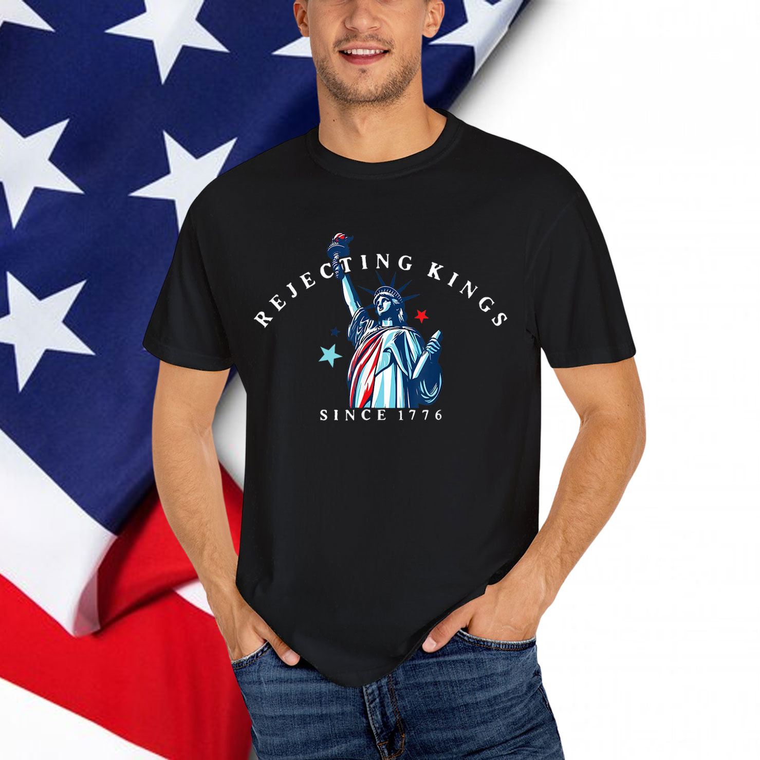 Rejecting Kings Statue Of Liberty 1776 Shirt