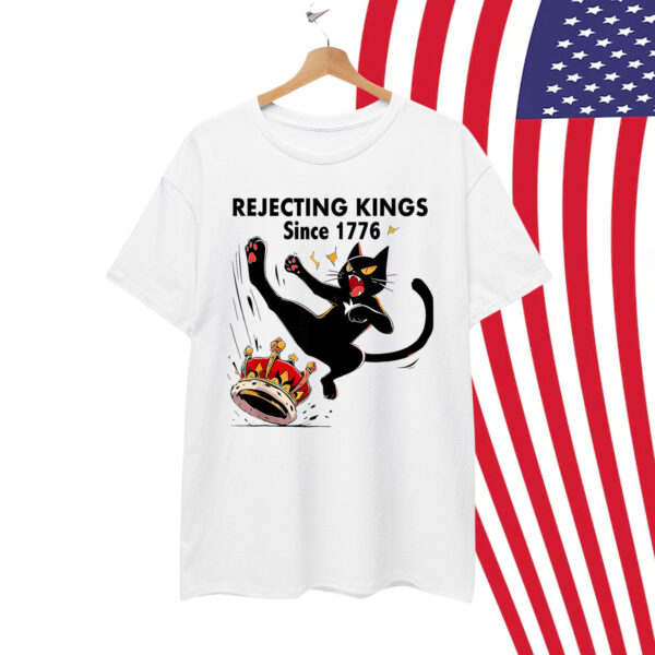 Rejecting Kings since 1776 Funny Raccoon Kick Crown Shirt