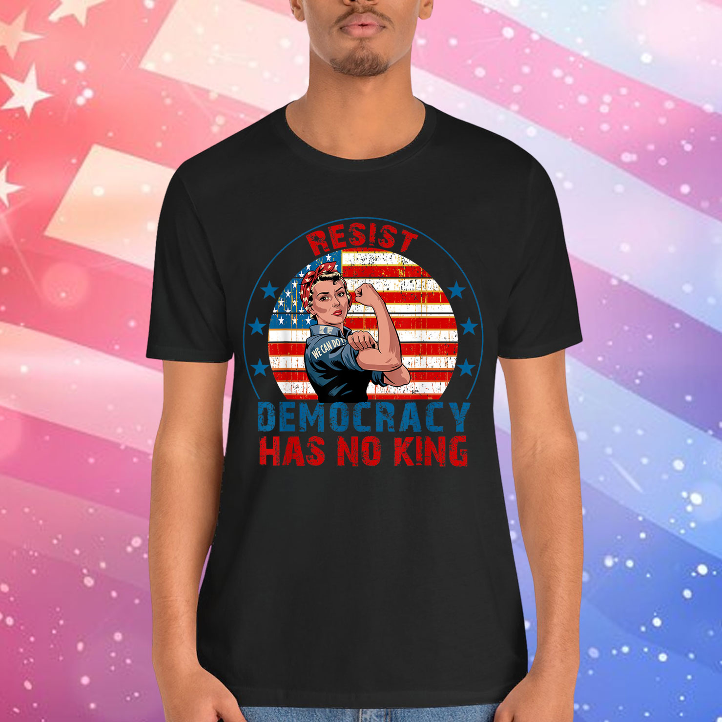 Resist Democracy Has No Kings Vintage Patriotic Political Shirt