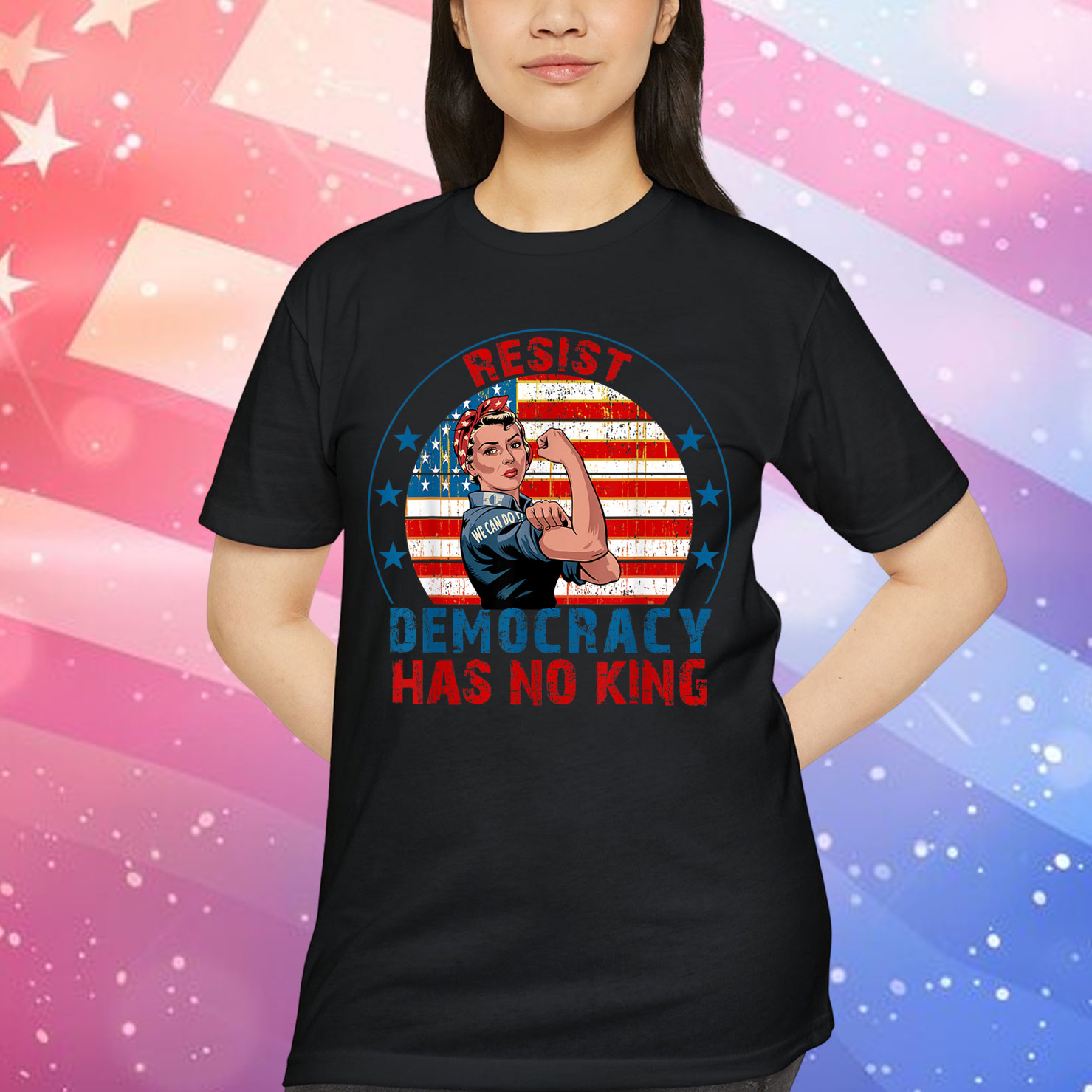 Resist Democracy Has No Kings Vintage Patriotic Political Shirt