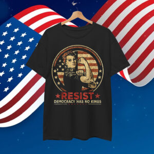 Resist No Kings Retro Feminist Political Shirt