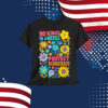 Retro Floral 70s No King In America Democracy Rejecting King T-Shirt