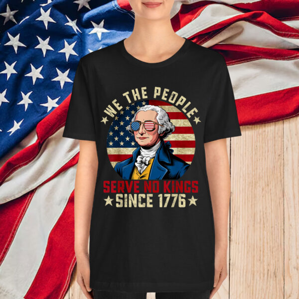 Retro July 4th No King In USA 1776 Patriotic American Shirt