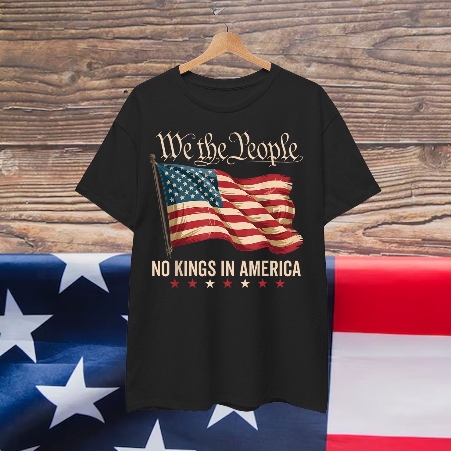 Retro June 14th No Kings In America 1776 USA Shirt
