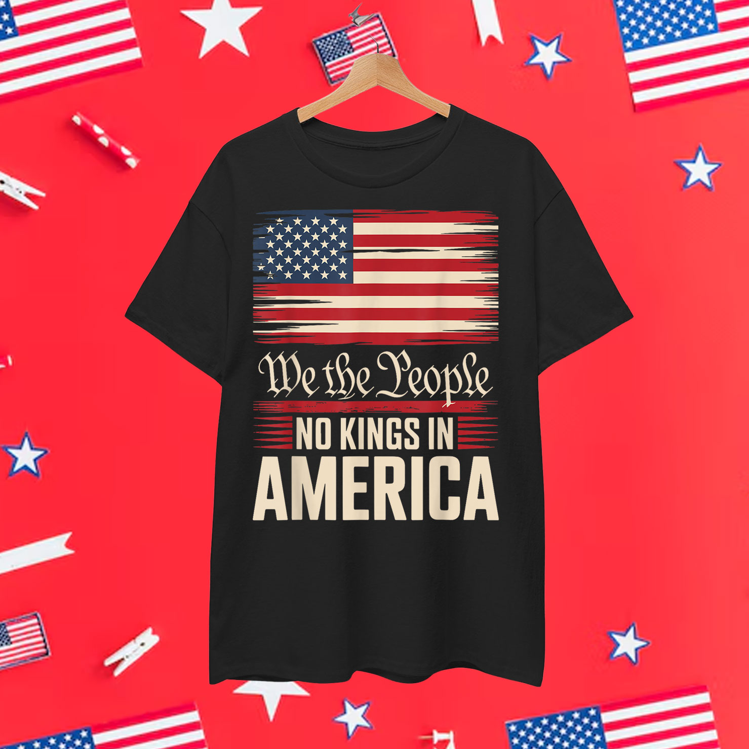 Retro June 14th No Kings In America 1776 USA Shirt