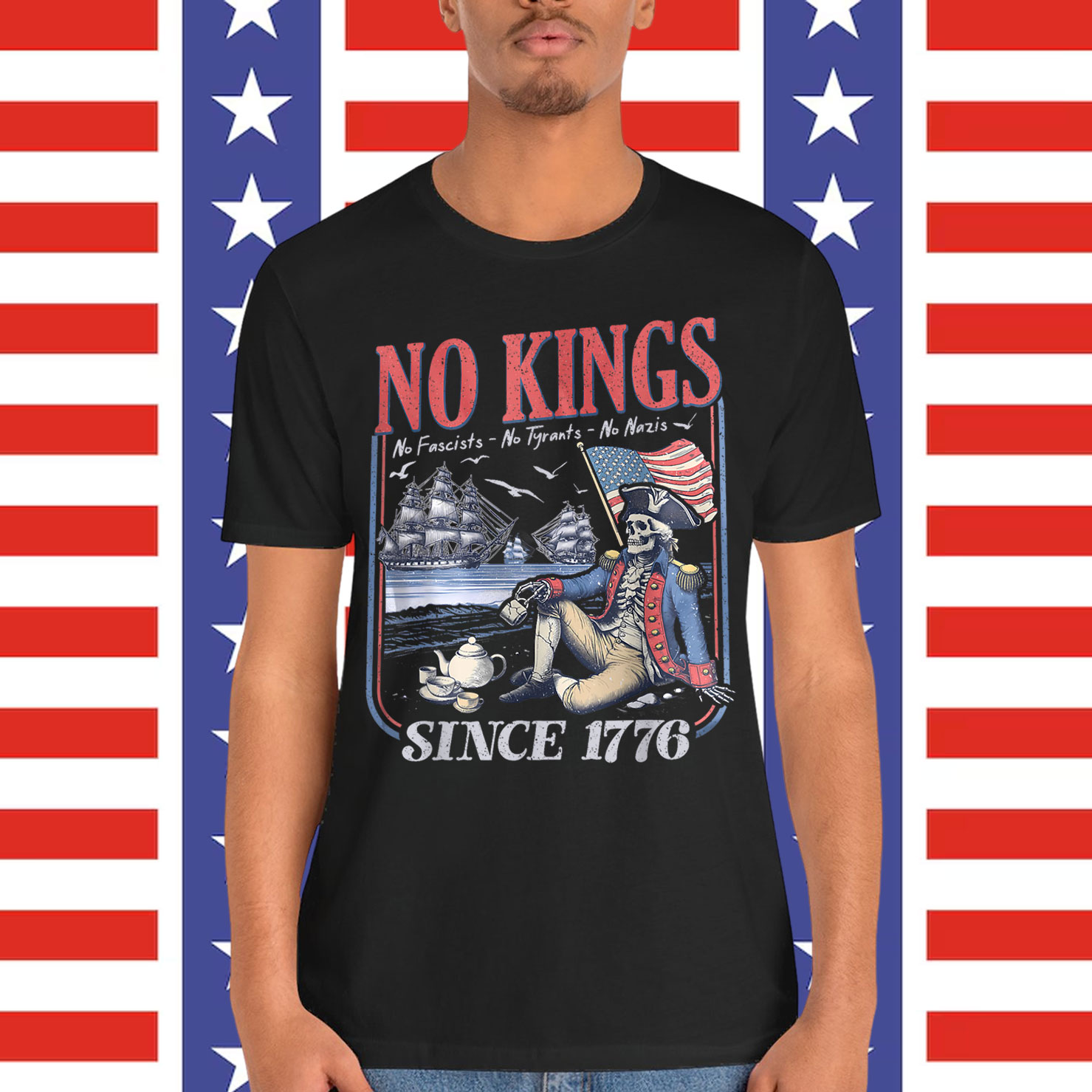 Retro No Kings No Fascists No Tyrants No Nazis Since T-Shirt
