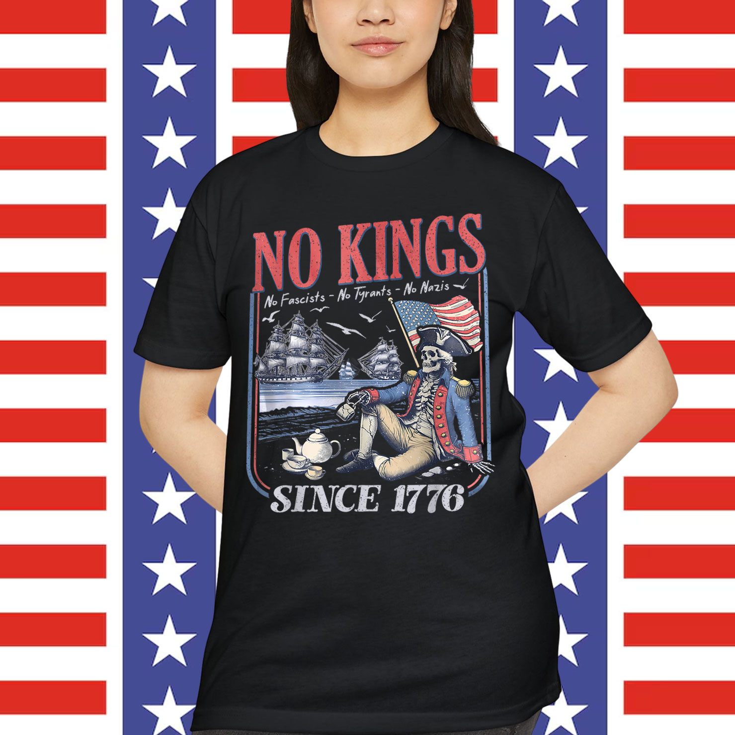 Retro No Kings No Fascists No Tyrants No Nazis Since T-Shirt