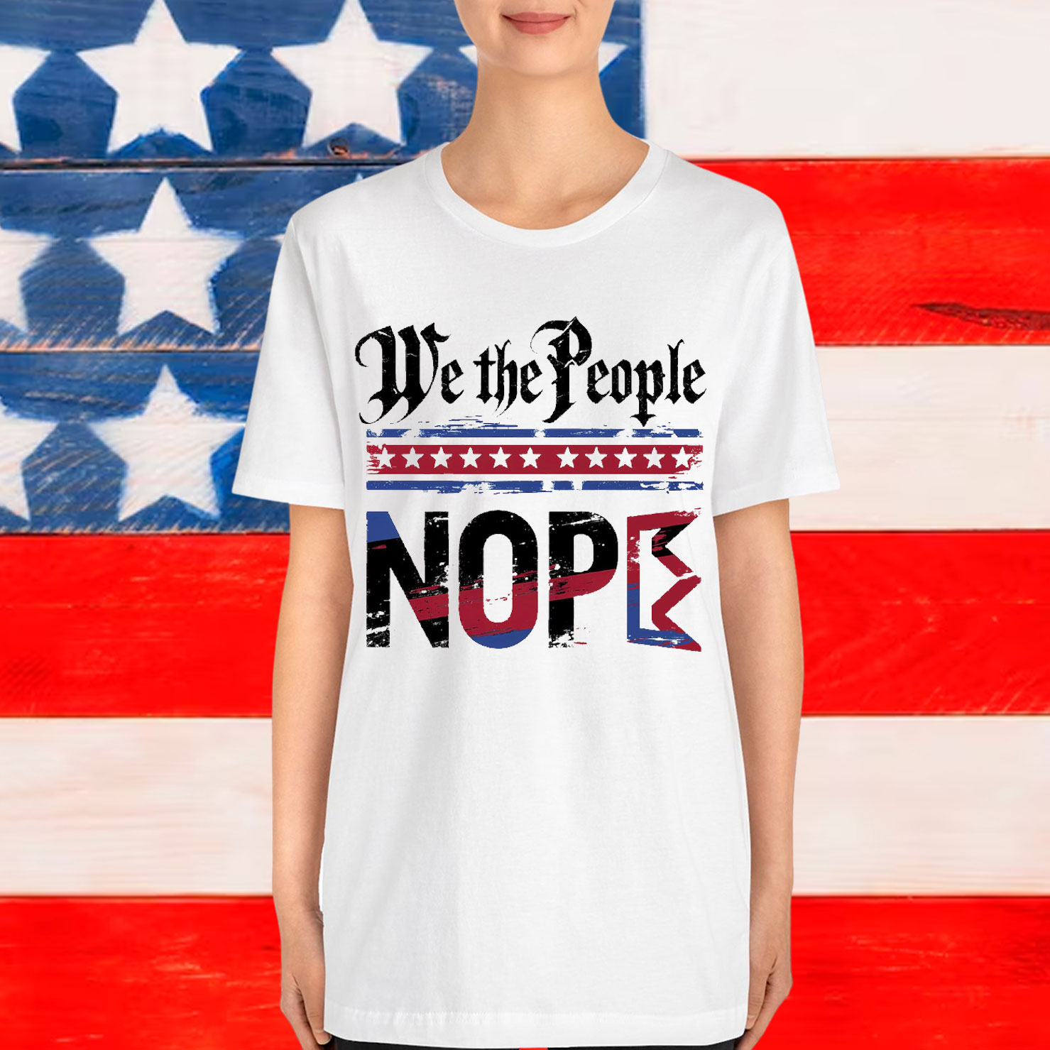Retro No Kings Nope Protest Sign Horizontal Shirt