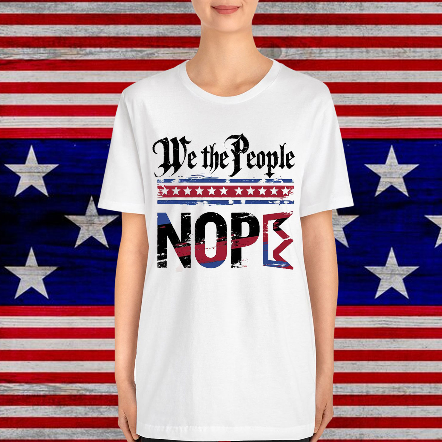 Retro No Kings Nope Protest Horizontal Shirt