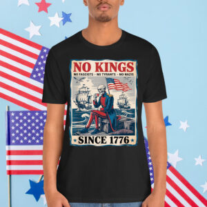 Retro No Kings Since 1776 Vintage Patriotic USA T-Shirt