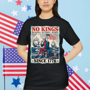 Retro No Kings Since 1776 Vintage Patriotic USA T-Shirt