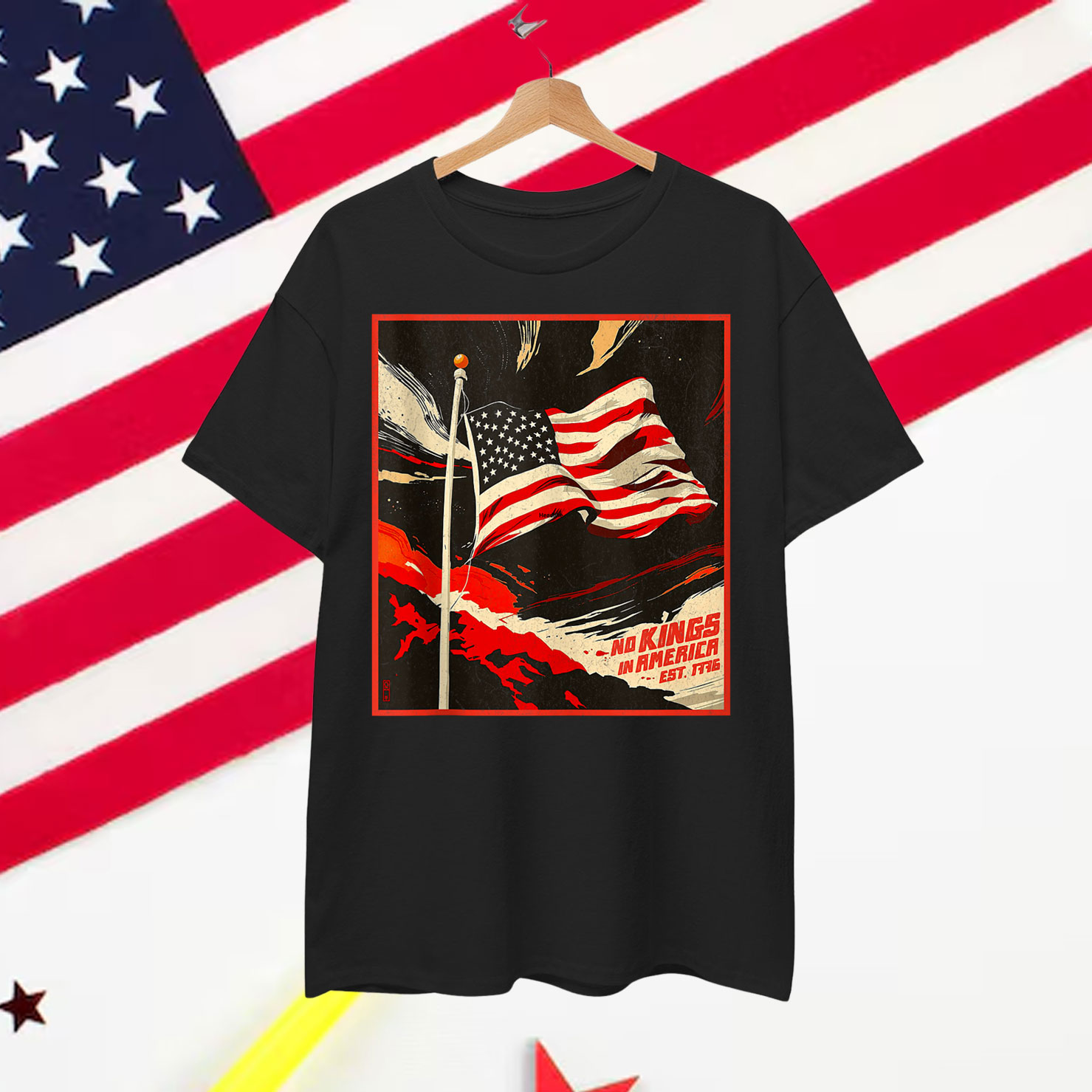 Retro Style No Kings in America Since 1776 Vintage 1950s Shirt