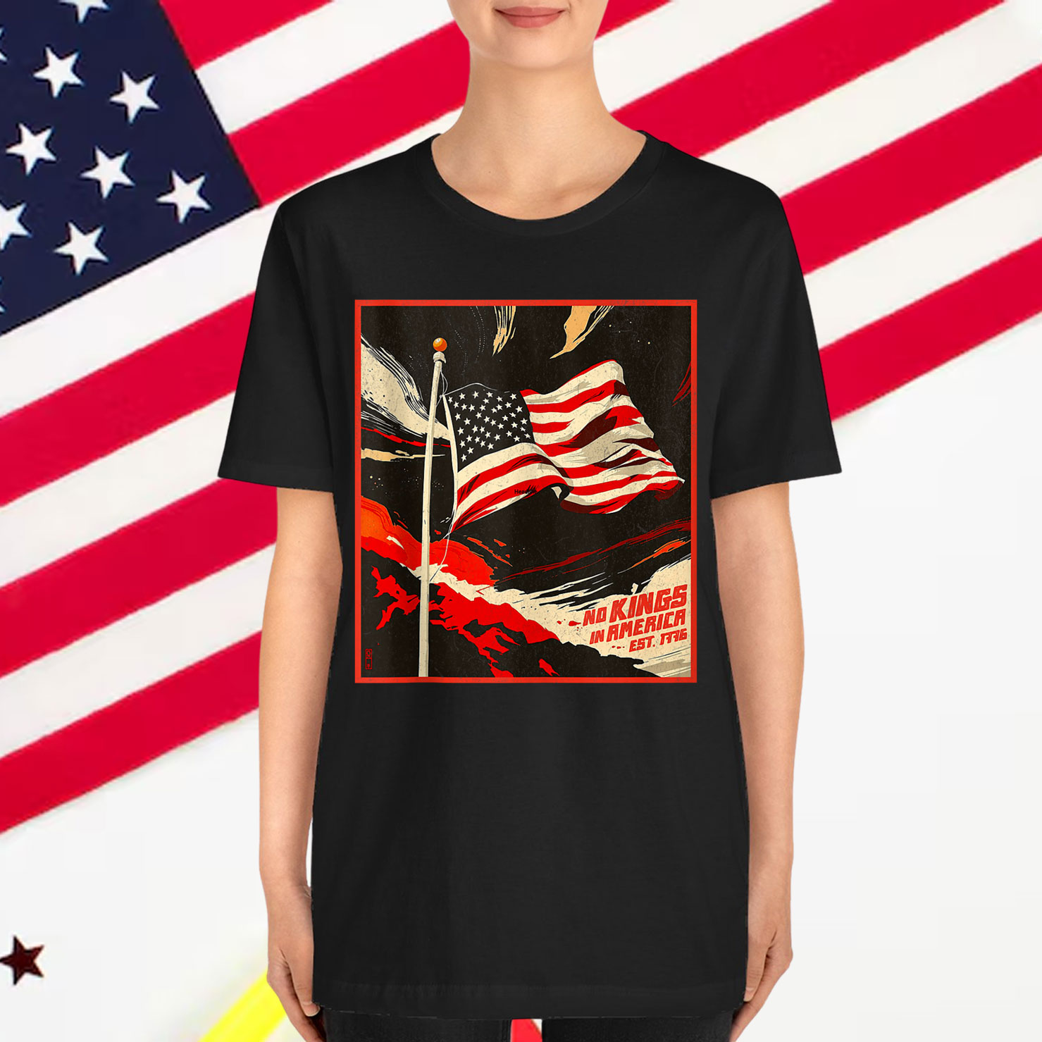 Retro Style No Kings in America Since 1776 Vintage 1950s Shirt