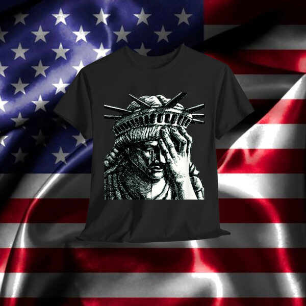 Statue of Liberty Crying Anti Trump Resist No Muslim Ban Shirt