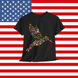 Subtle Anti Trump Floral Hummingbird Hidden Message Shirt