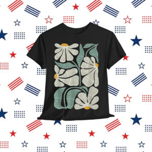 Subtle Boho Flowers Anti Trump Kamala Harris Voter Shirt