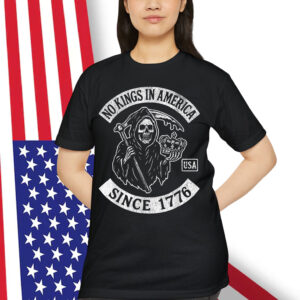 Vintage Distressed NO KINGS IN AMERICA Grim Reaper T-Shirt