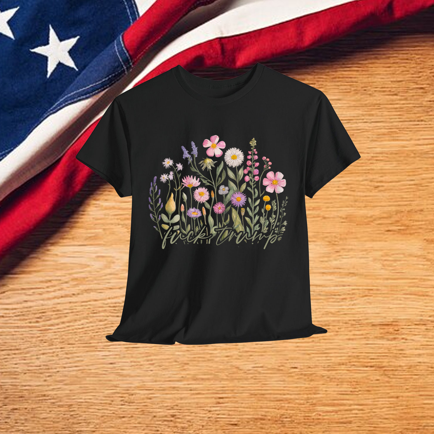 Watercolor Anti Trump Floral Democrat President Liberal Shirt