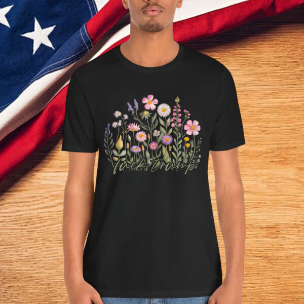 Watercolor Anti Trump Floral Democrat President Liberal Shirt