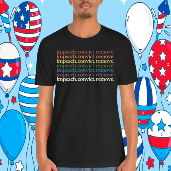 impeach convict remove rainbow Unisex Shirt
