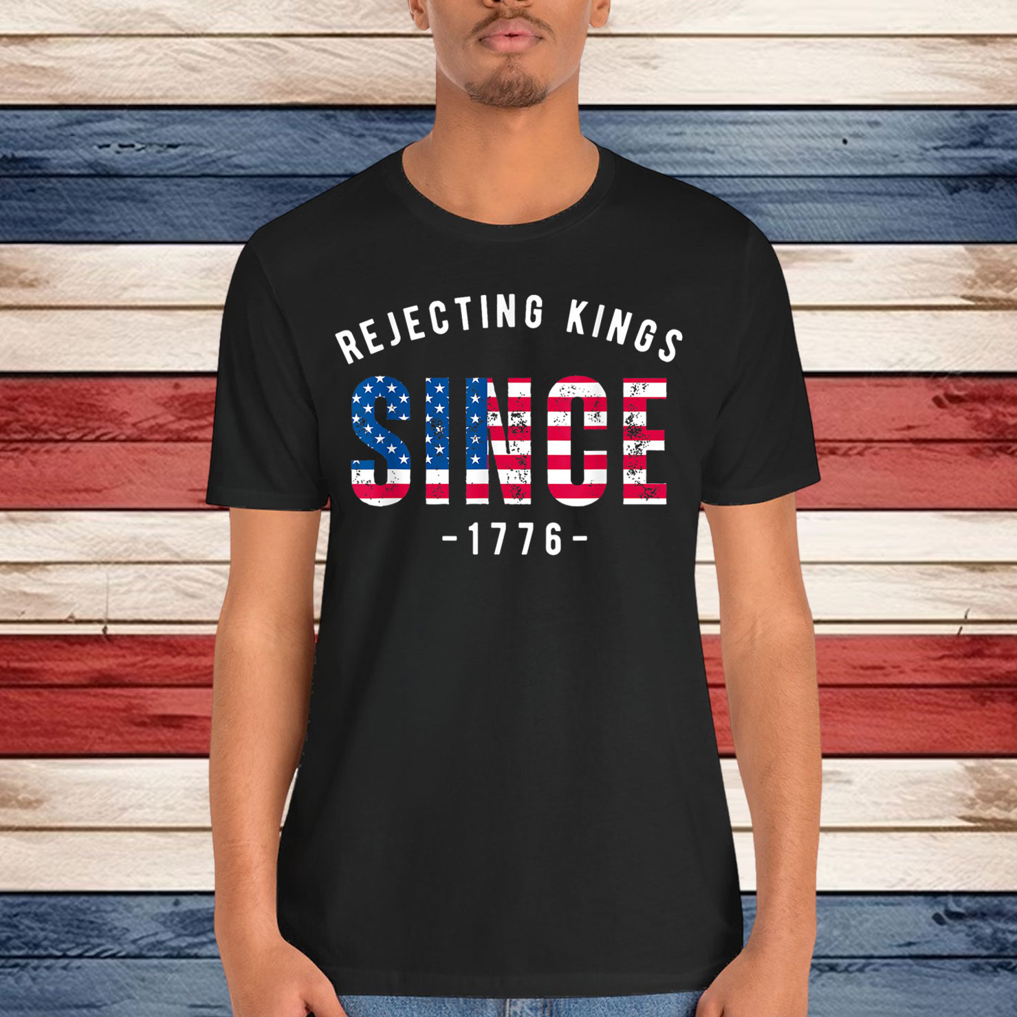 No Kings Rejecting Kings Since 1776 In America T-Shirt
